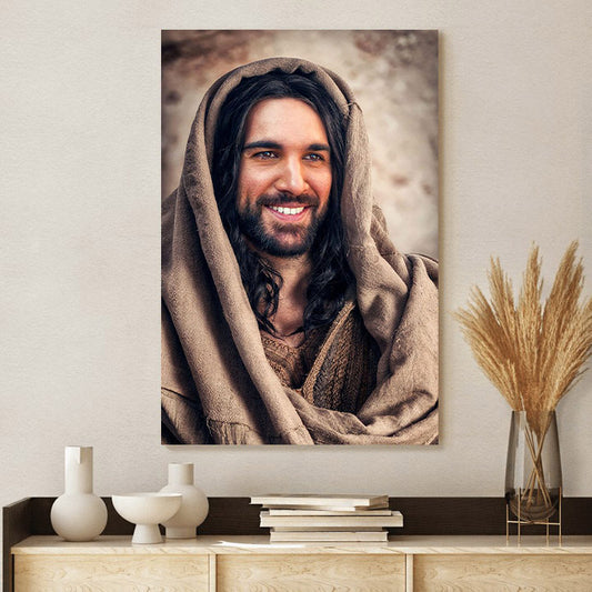 Jesus Potrait Canvas Wall Art - Jesus Christ Canvas - Christian Wall Art