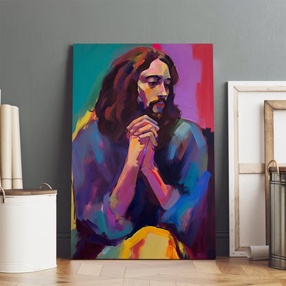 Jesus Pray - Jesus Canvas Pictures - Christian Wall Art