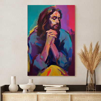 Jesus Pray 1 - Jesus Canvas Pictures - Christian Wall Art