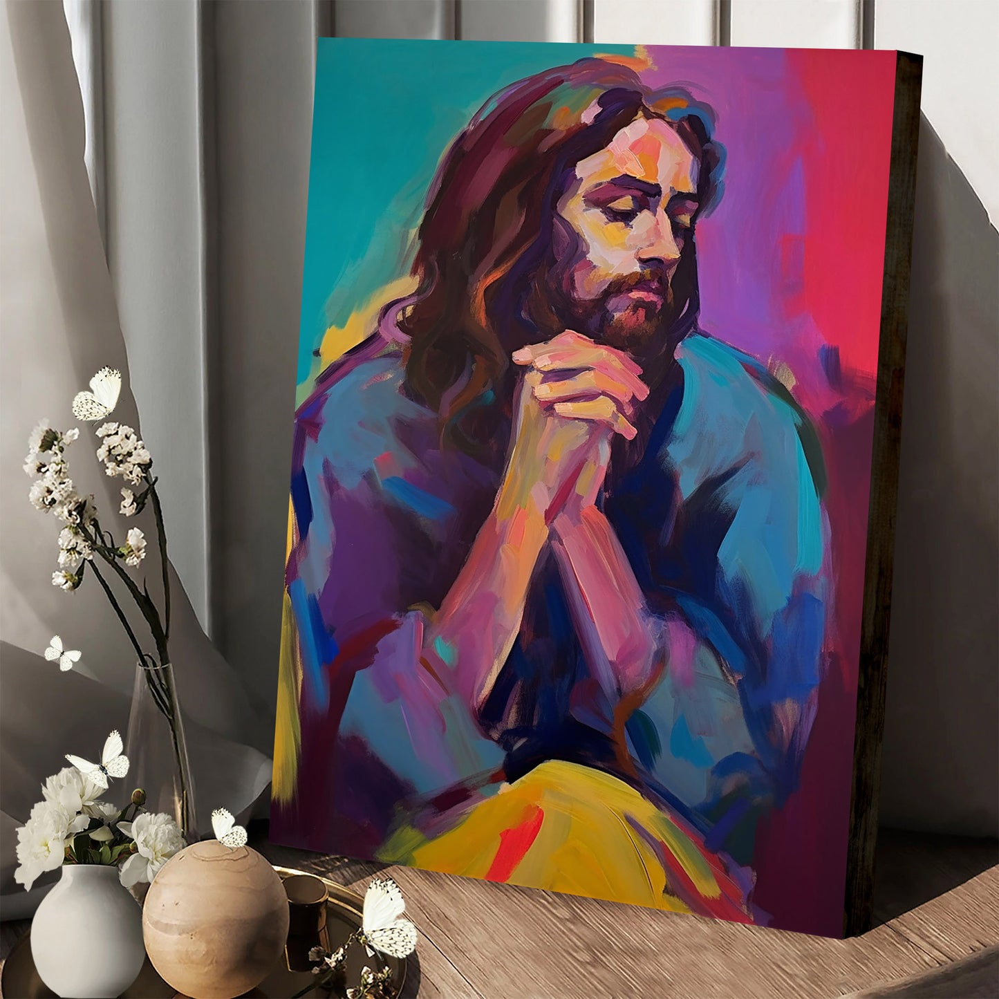 Jesus Pray 1 - Jesus Canvas Pictures - Christian Wall Art