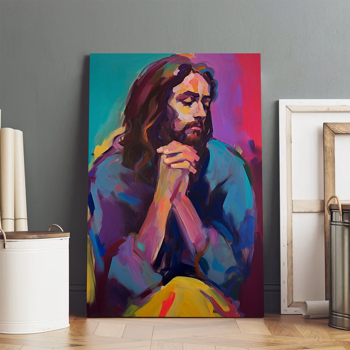 Jesus Pray 1 - Jesus Canvas Pictures - Christian Wall Art