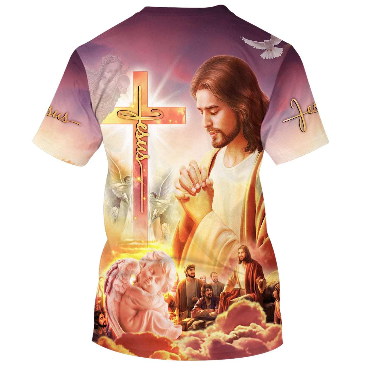 Jesus Pray 3d All Over Print Shirt - Christian 3d Shirts For Men Women