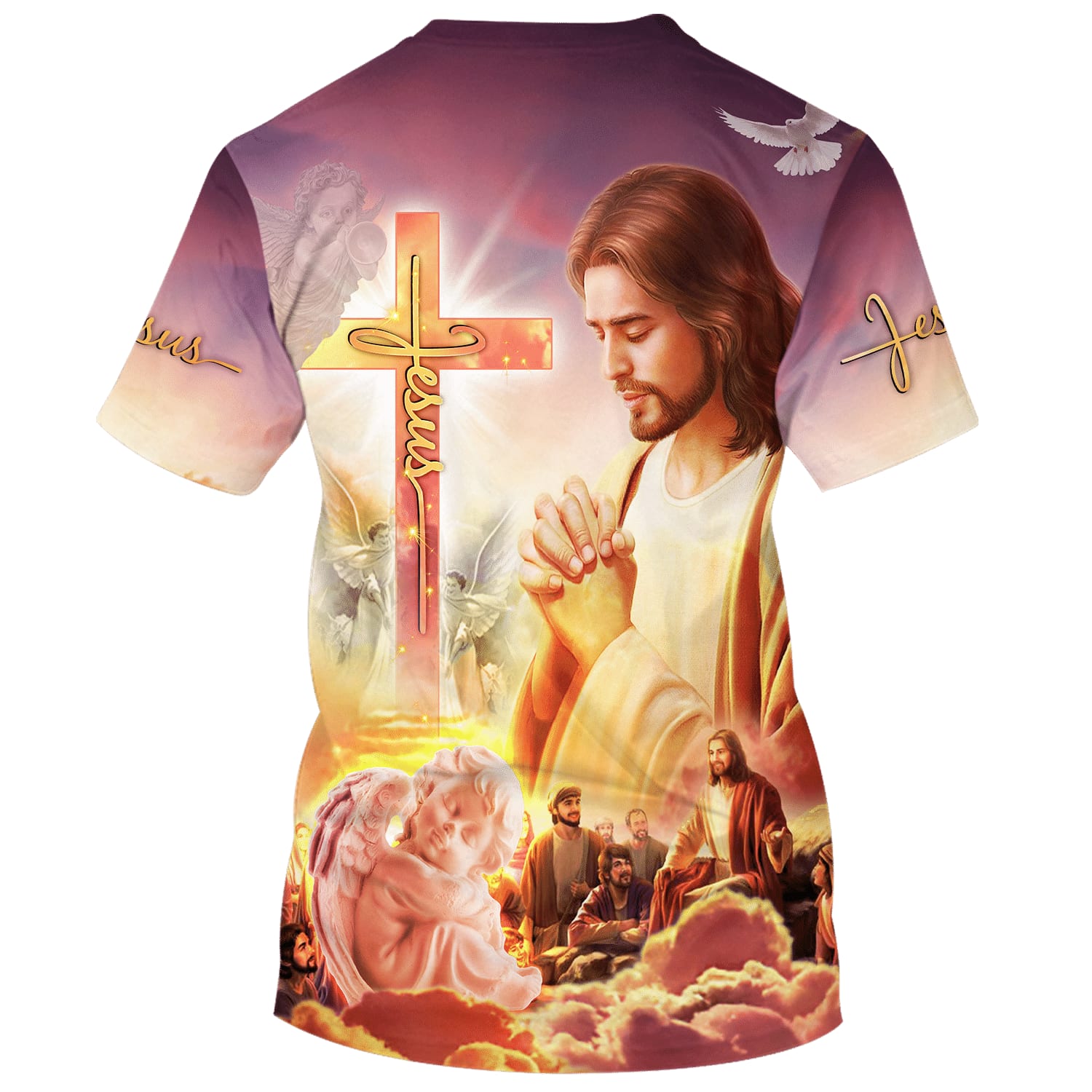 Jesus Pray 3d All Over Print Shirt - Christian 3d Shirts For Men Women