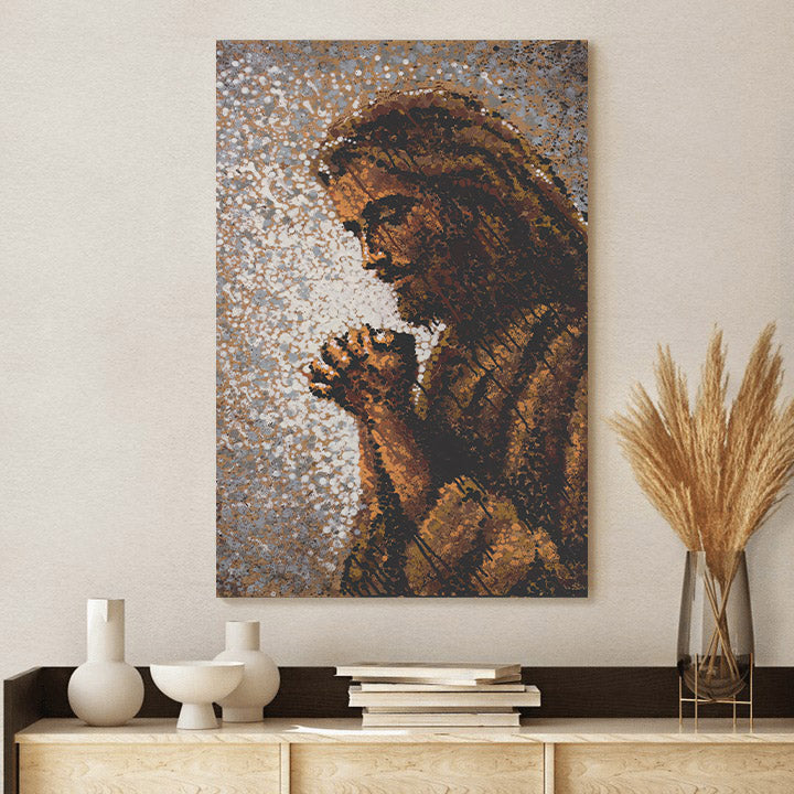 Jesus Pray Canvas Posters - Christian Canvas Wall Decor - Ciaocustom