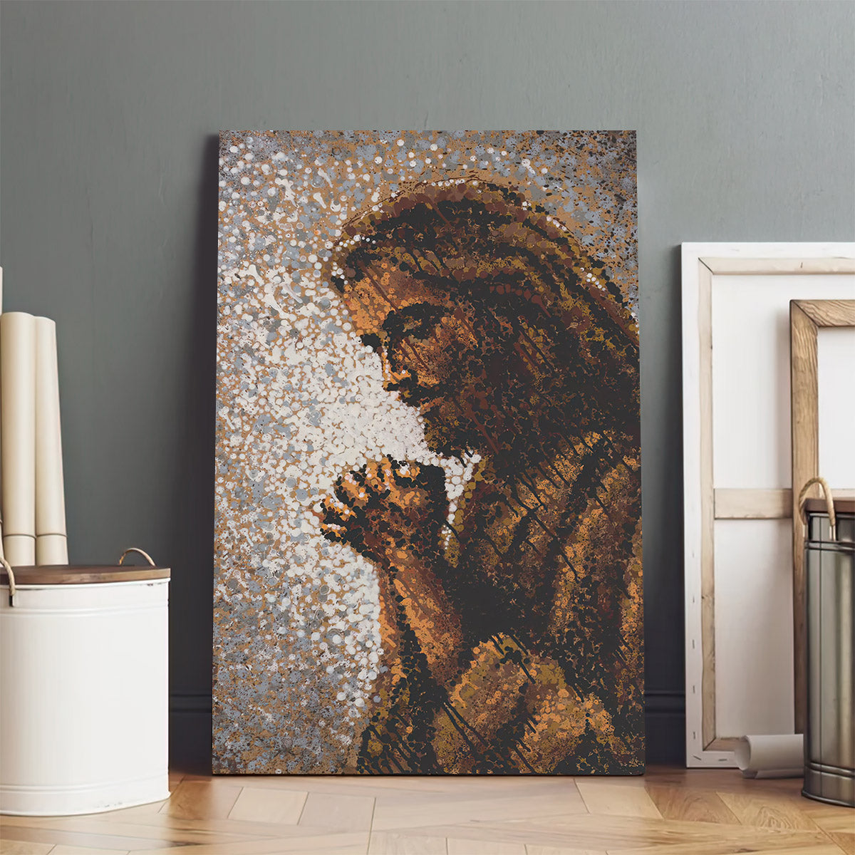 Jesus Pray Canvas Posters - Christian Canvas Wall Decor - Ciaocustom