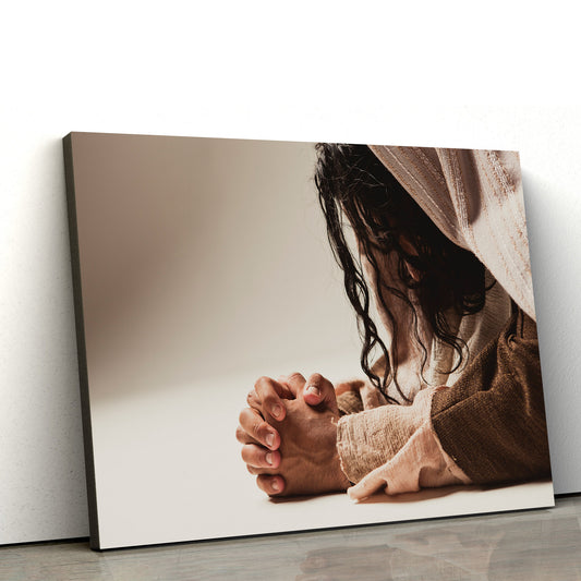 Jesus Prayer - Jesus Canvas Wall Art - Christian Wall Art