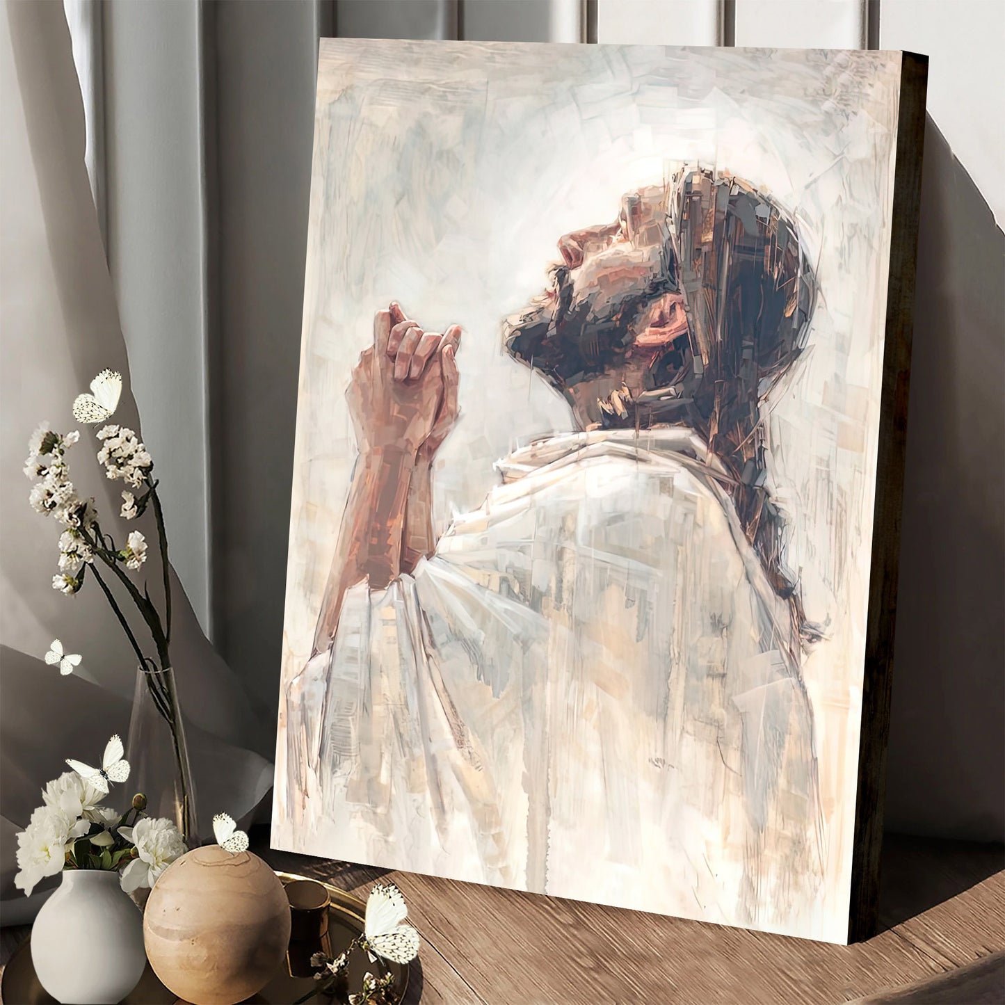 Jesus Prayer Canvas Pictures - Jesus Canvas Painting - Christian Canvas Prints
