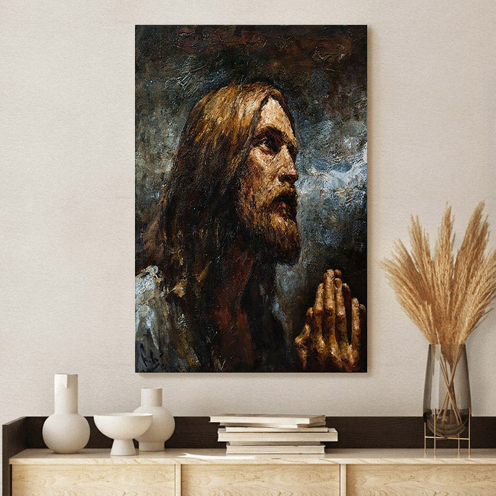 Jesus Prayer Canvas Prints - Jesus Christ Art - Christian Canvas Wall Decor
