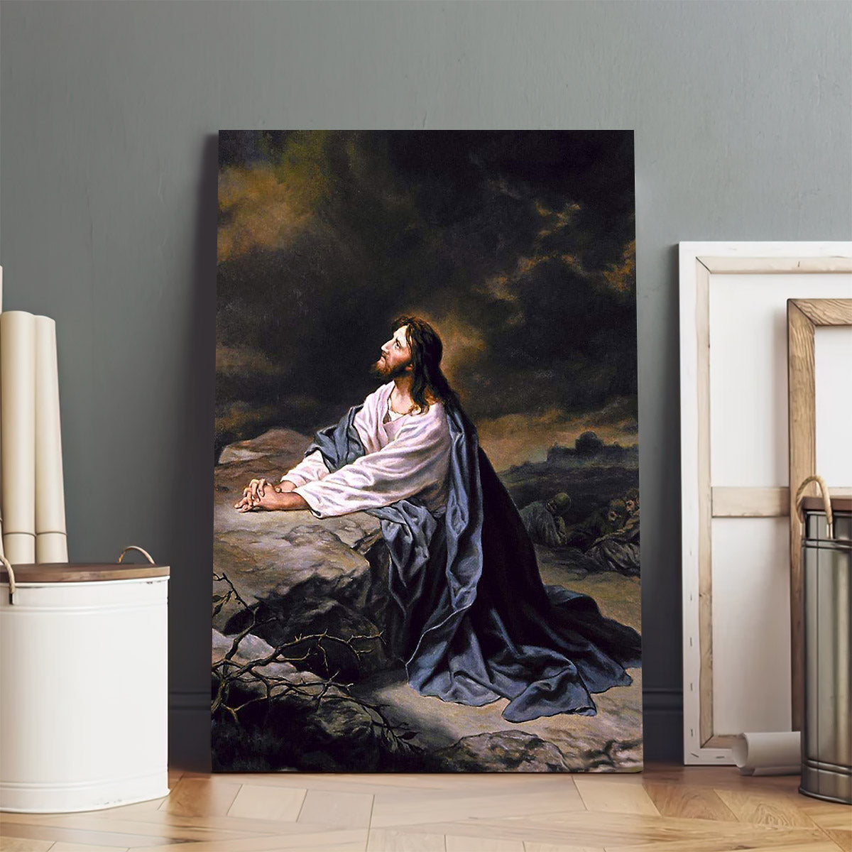 Jesus Praying In Gethsemane Canvas Picture - Jesus Christ Canvas Art - Christian Wall Canvas