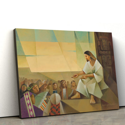 Jesus Preaching To The Multitude  Canvas Pictures - Jesus Christ Canvas - Christian Wall Art