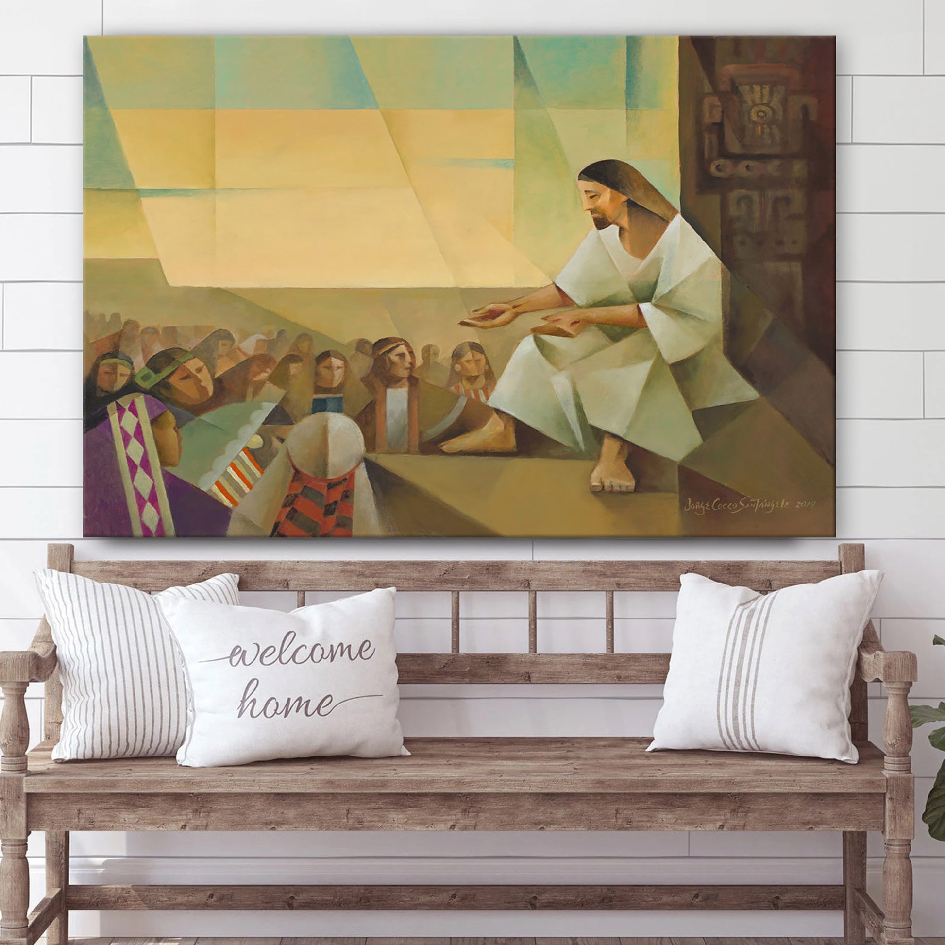Jesus Preaching To The Multitude  Canvas Pictures - Jesus Christ Canvas - Christian Wall Art