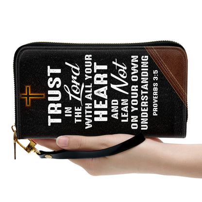 Jesus Proverbs 35 Trust In The Lord With All Your Heart Spiritual Gift Faith For Women Clutch Purse For Women - Personalized Name