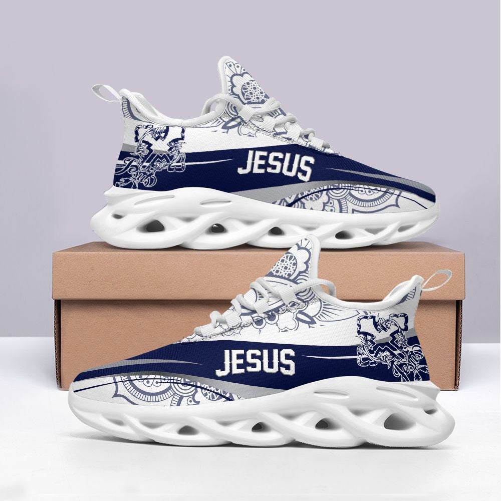 Jesus Purple Yezy Running Sneakers Max Soul Shoes - Christian Shoes For Men And Women