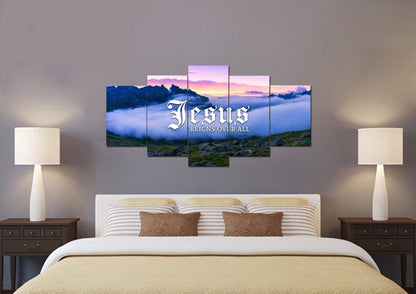 Jesus Reigns Over All Wall Art Canvas Print - Christian Canvas Wall Art