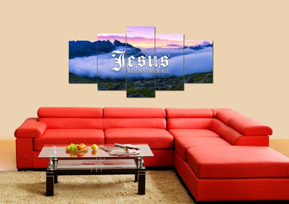 Jesus Reigns Over All Wall Art Canvas Print - Christian Canvas Wall Art