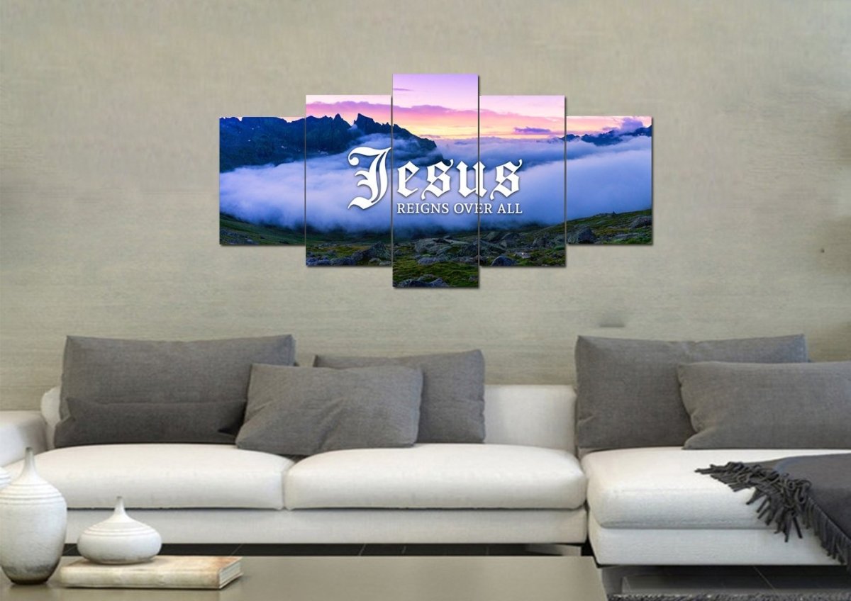 Jesus Reigns Over All Wall Art Canvas Print - Christian Canvas Wall Art