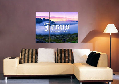 Jesus Reigns Over All Wall Art Canvas Print - Christian Canvas Wall Art