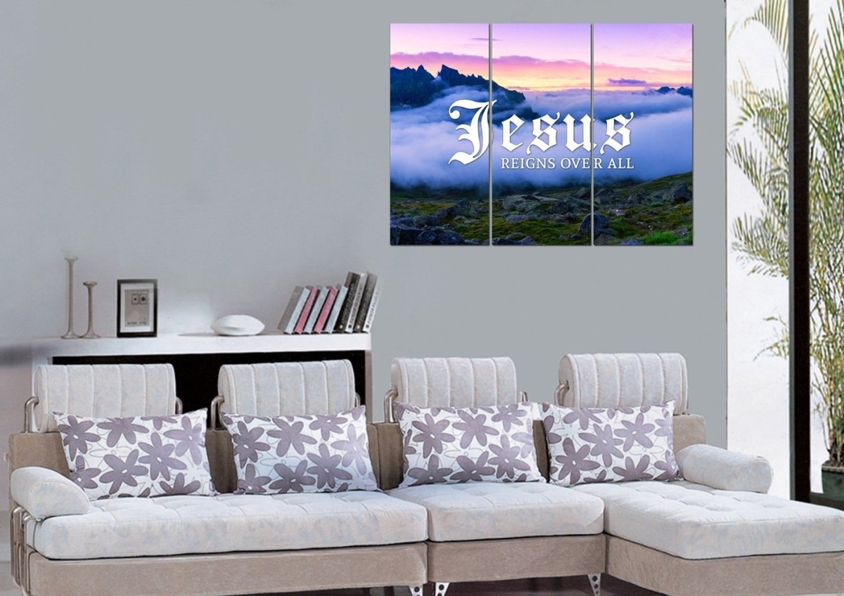 Jesus Reigns Over All Wall Art Canvas Print - Christian Canvas Wall Art