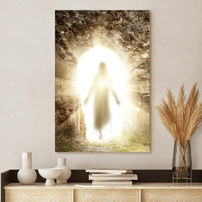 Jesus Resurrection Light Canvas Pictures - Jesus Painting Canvas - Christian Canvas Wall Art