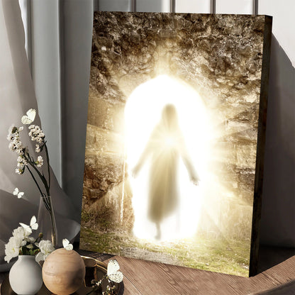 Jesus Resurrection Light Canvas Pictures - Jesus Painting Canvas - Christian Canvas Wall Art