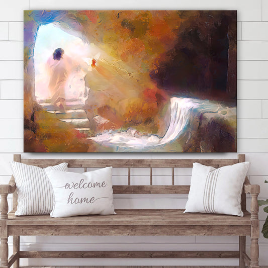 Jesus Resurrection The Empty Tomb Canvas Pictures - Easter Canvas - Christian Canvas Wall Art