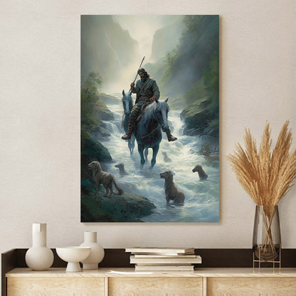 Jesus Riding A Horse - Canvas Picture - Jesus Christ Canvas - Christian Wall Art