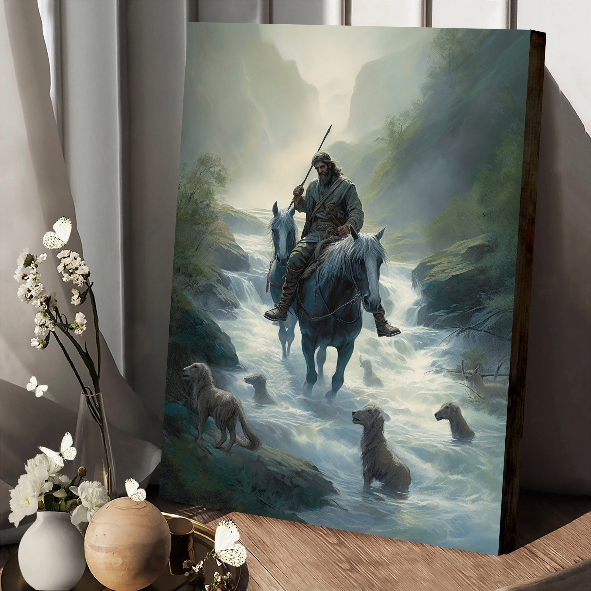 Jesus Riding A Horse - Canvas Picture - Jesus Christ Canvas - Christian Wall Art