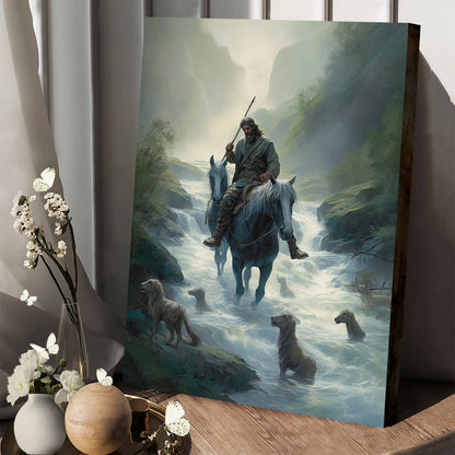 Jesus Riding A Horse - Canvas Picture - Jesus Christ Canvas - Christian Wall Art