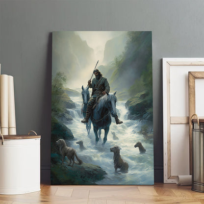 Jesus Riding A Horse - Canvas Picture - Jesus Christ Canvas - Christian Wall Art