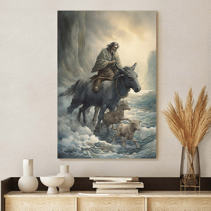 Jesus Riding A Horse 1 - Canvas Picture - Jesus Christ Canvas - Christian Wall Art