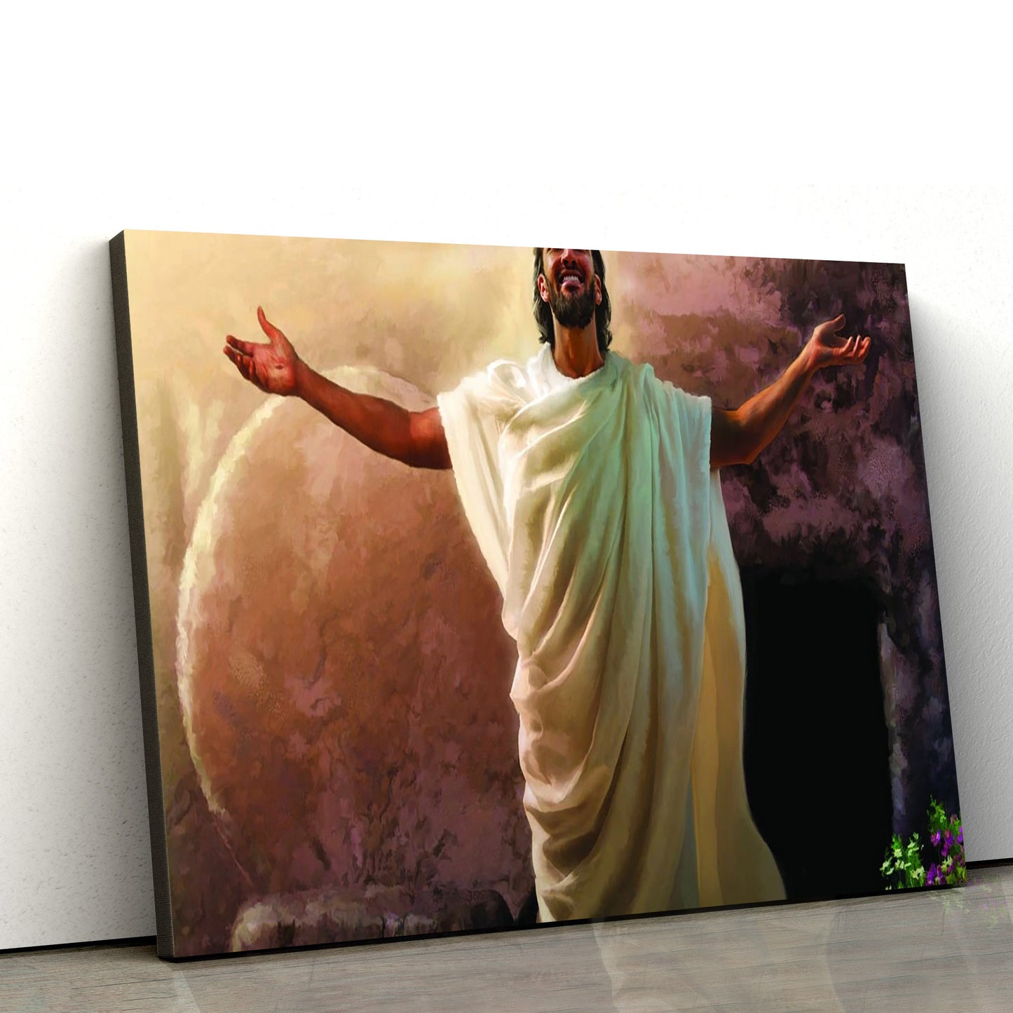 Jesus Risen - Jesus Canvas Wall Art - Christian Wall Art