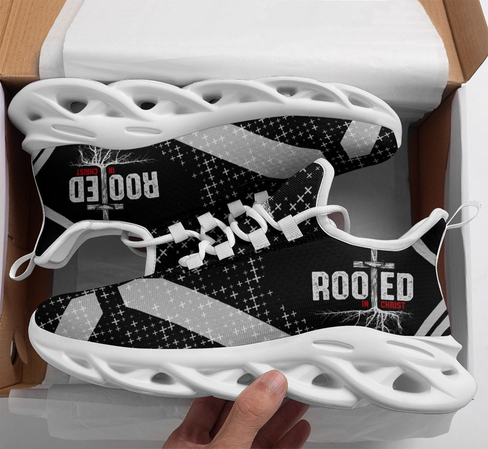 Jesus Rooted In Christ Yezy Running Sneakers Max Soul Shoes - Christian Shoes For Men And Women