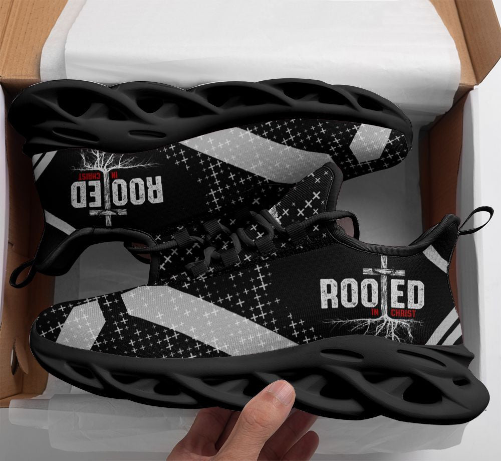 Jesus Rooted In Christ Yezy Running Sneakers Max Soul Shoes - Christian Shoes For Men And Women
