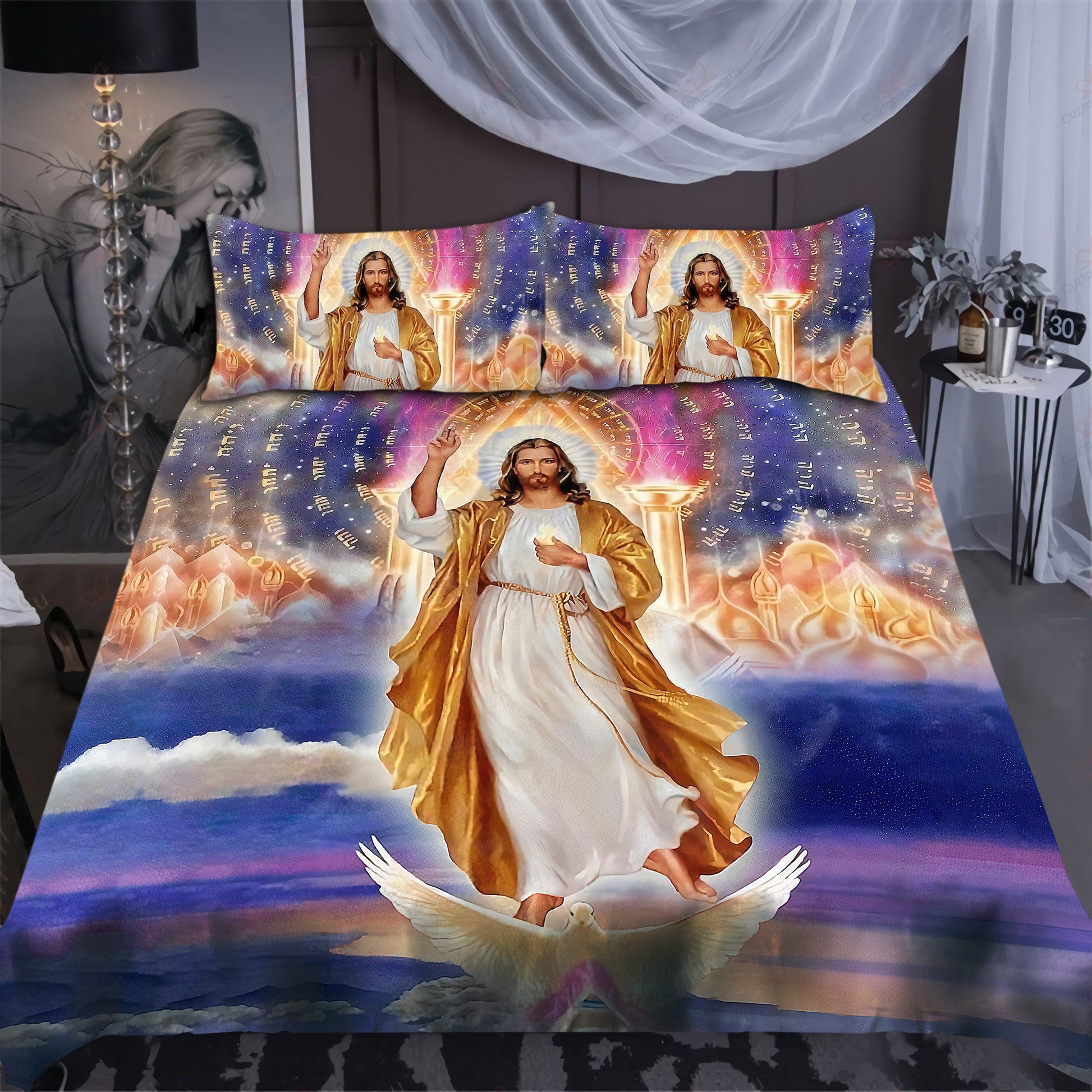 Jesus Sanada Jesus Bedding Set - Christian Bedding Sets