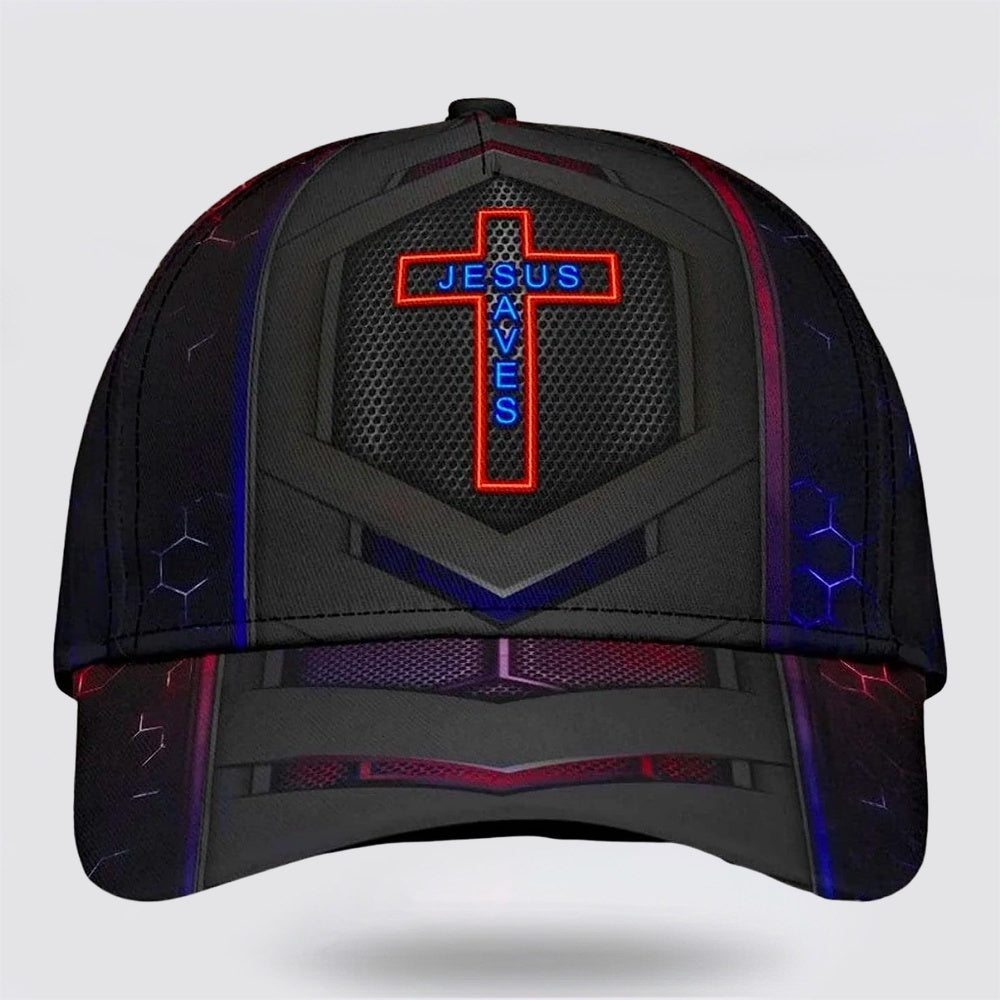 Jesus Save Cross Classic Hat All Over Print - Christian Hats for Men and Women