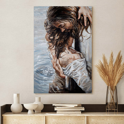 Jesus Save a Women Canvas Pictures - Jesus Painting Canvas - Christian Canvas Wall Art