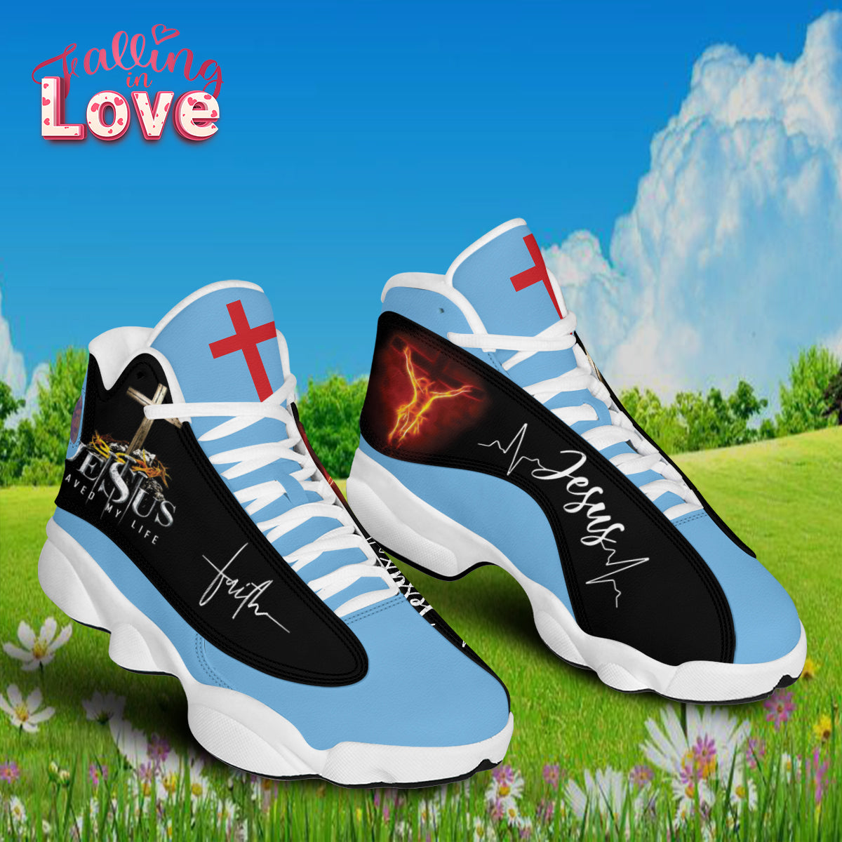 Jesus Saved My Life For Men Women - Christian Shoes - Jesus Shoes - Unisex Basketball Shoes