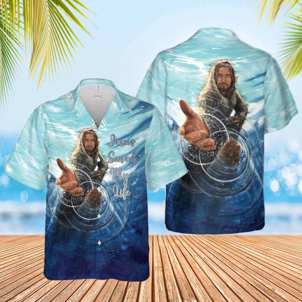 Jesus Saved My Life Hawaiian Shirt - Christian Hawaiian Shirts For Women Men