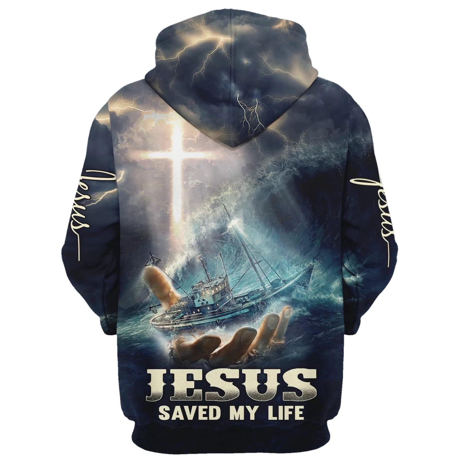 Jesus Saved My Life Hoodie - Men & Women Christian Hoodie - 3D Printed Hoodie