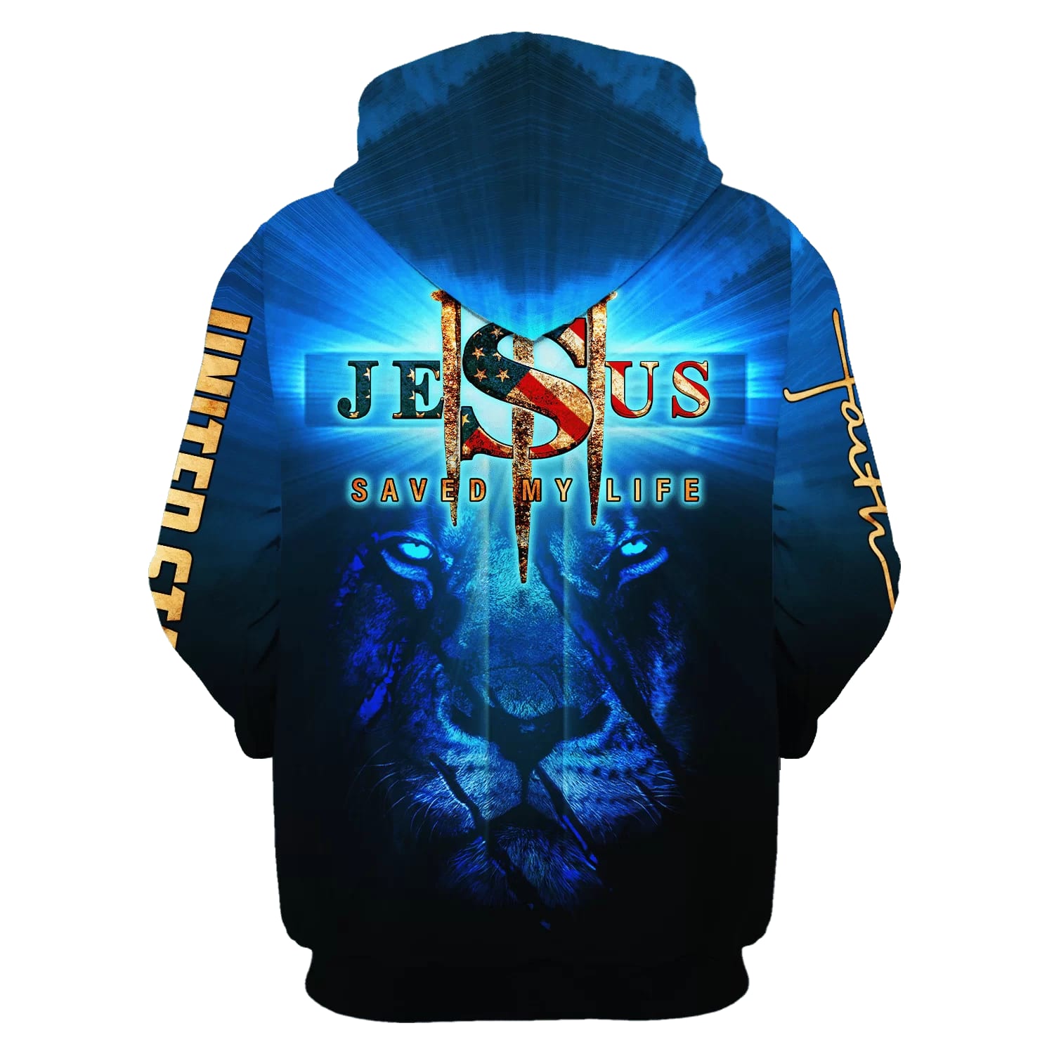 Jesus Saved My Life Lion Hoodie - Men & Women Christian Hoodie - 3D Printed Hoodie