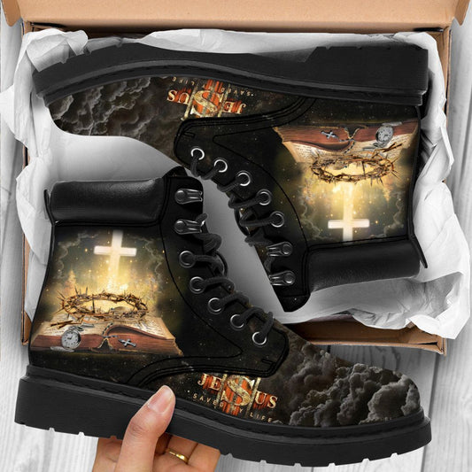 Jesus Saved My Life Tbl Boots - Christian Shoes For Men And Women
