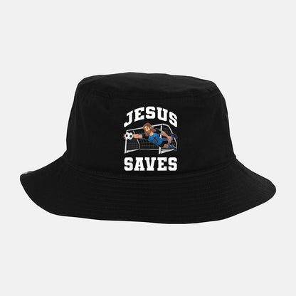 Jesus Saves - Soccer Goal Bucket Hat