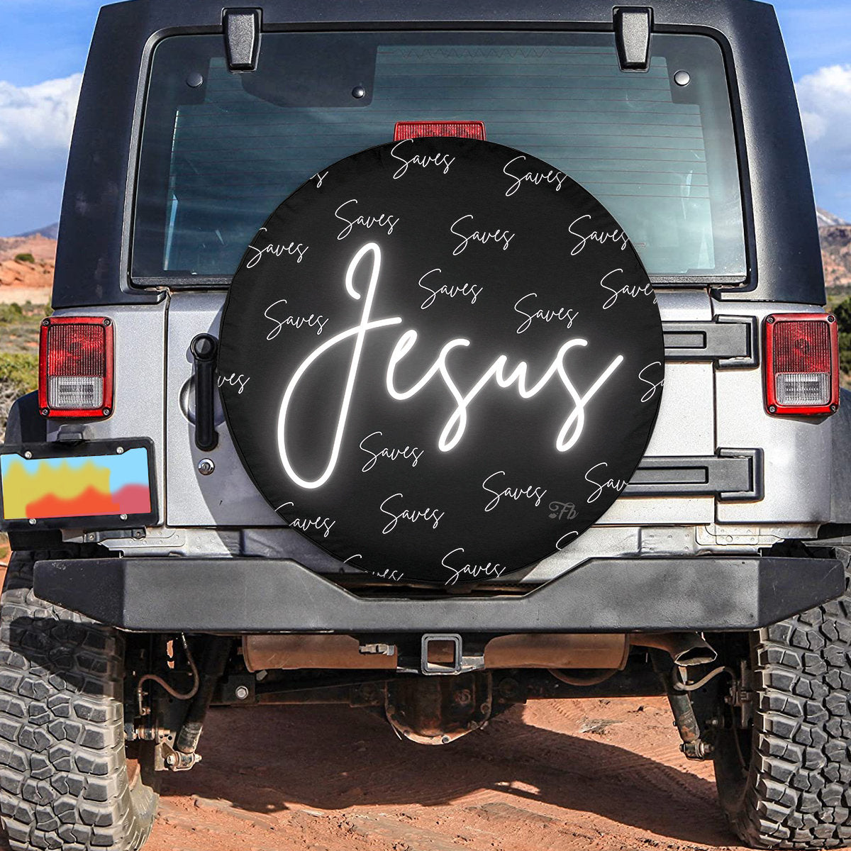Jesus Saves From Darkness To Light Tire Cover - Jesus Safe Life Wheel Cover - God Gift