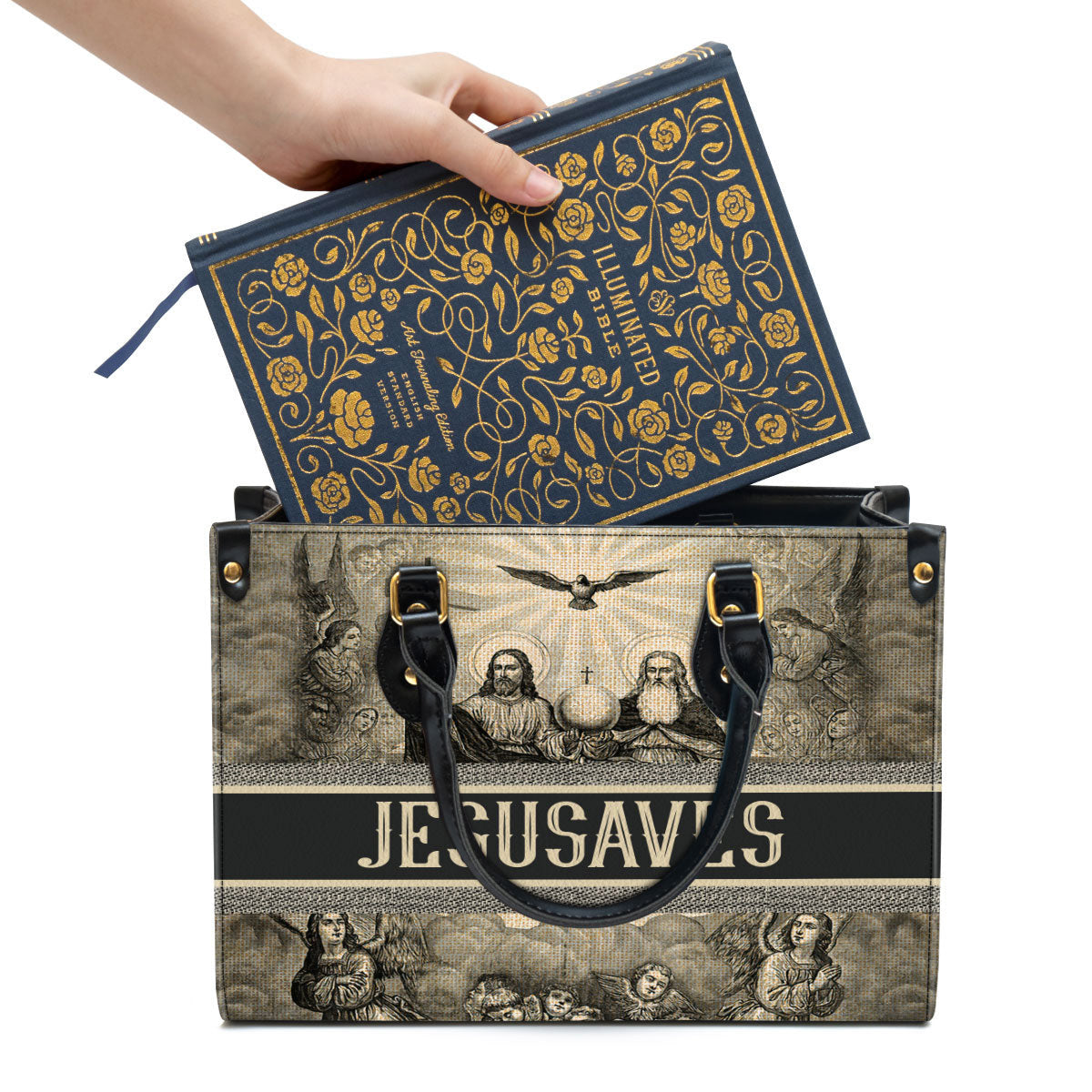 Jesus Saves Leather Handbag - Religious Gifts For Women - Women Pu Leather Bag