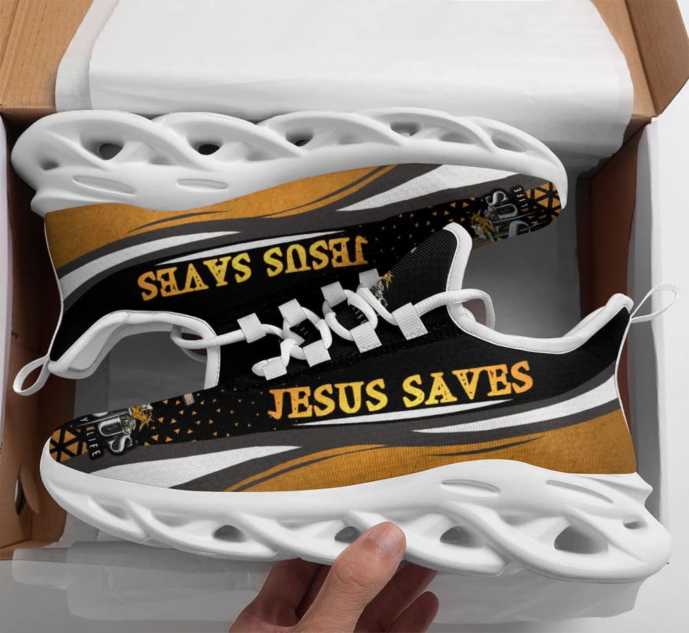 Jesus Saves Yezy Running Sneakers Max Soul Shoes - Christian Shoes For Men And Women
