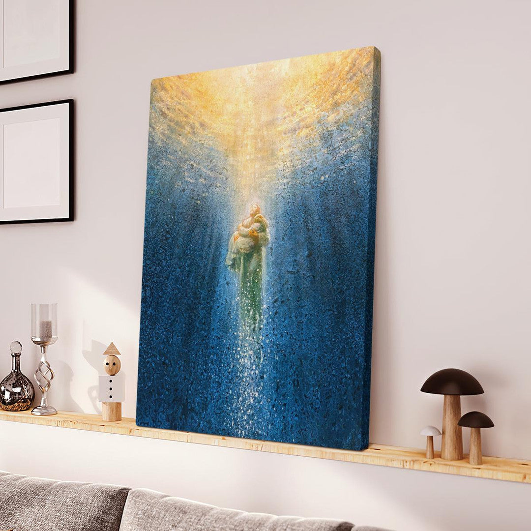 Jesus Saving Me Canvas - Jesus Beach Water Canvas - Jesus Canvas - God Canvas - Christian Wall Art