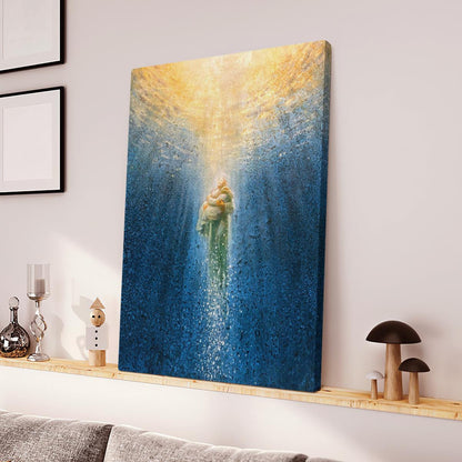Jesus Saving Me Canvas - Jesus Beach Water Canvas - Jesus Canvas - God Canvas - Christian Wall Art