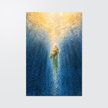 Jesus Saving Me Canvas - Jesus Beach Water Canvas - Jesus Canvas - God Canvas - Christian Wall Art