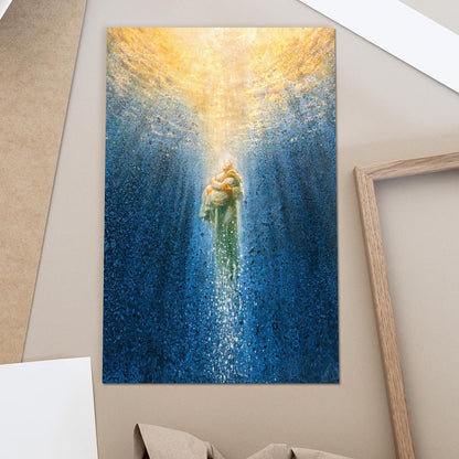 Jesus Saving Me Canvas - Jesus Beach Water Canvas - Jesus Canvas - God Canvas - Christian Wall Art