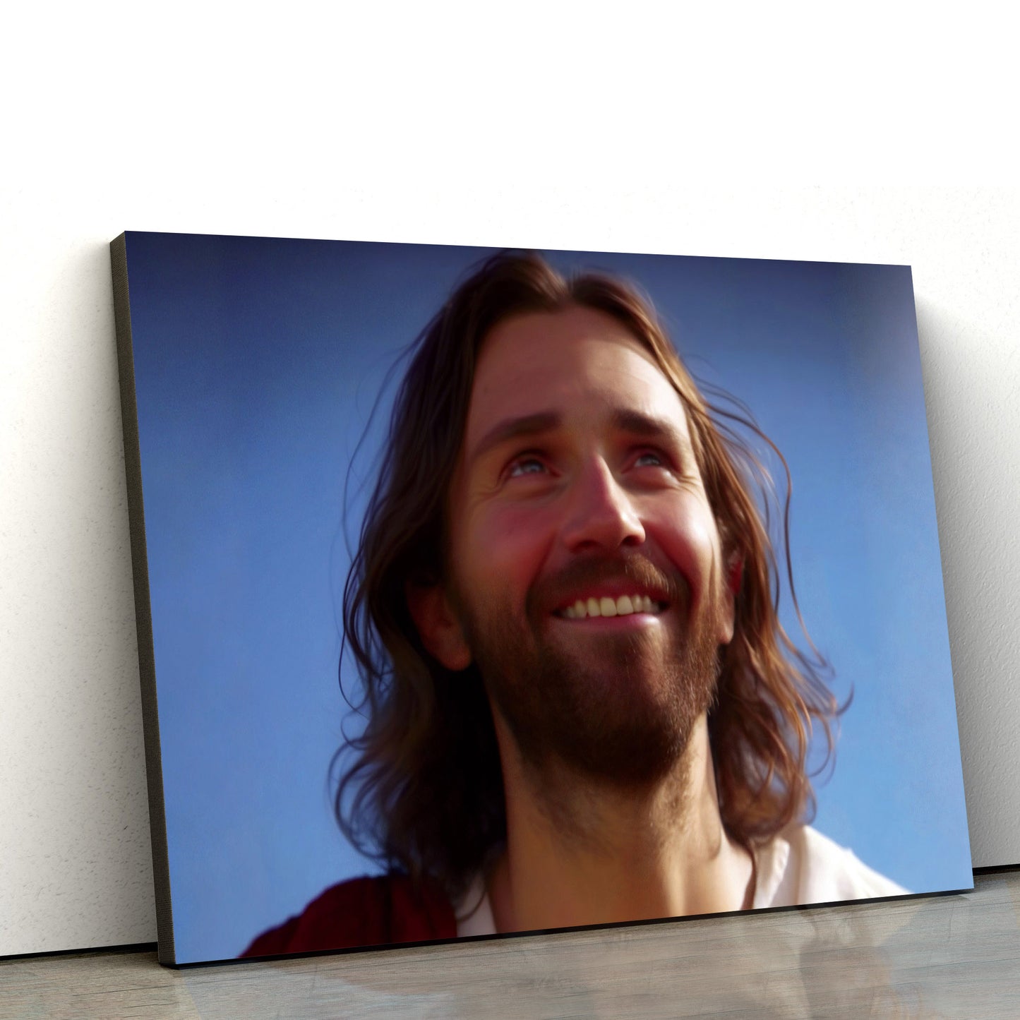 Jesus Smiling - Canvas Pictures - Jesus Canvas Art - Christian Wall Art
